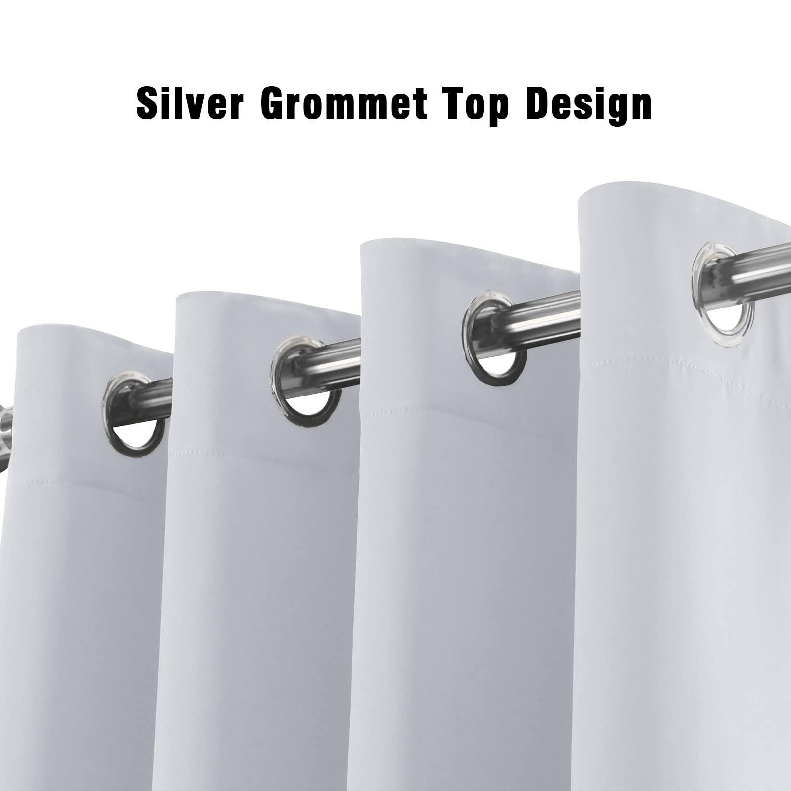 Grichril Extra Long Blackout Curtains - 2 Story High Living Room Drapes - Tall Curtains for High Ceiling or Long Window - 144 156 168 192 204 216 240 Inch 12ft-20ft Length(1 Panel,Greyish White, 100x240)