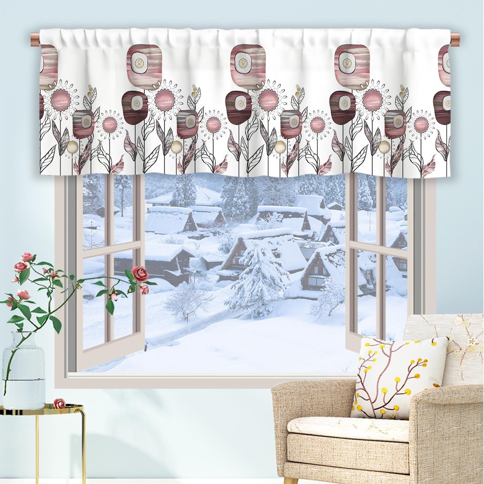 PADG PADG Cafe Curtain (Half Window Curtain), Small Kitchen Curtain, Short Curtain for Small Window (Small : 175 * 45cm)
