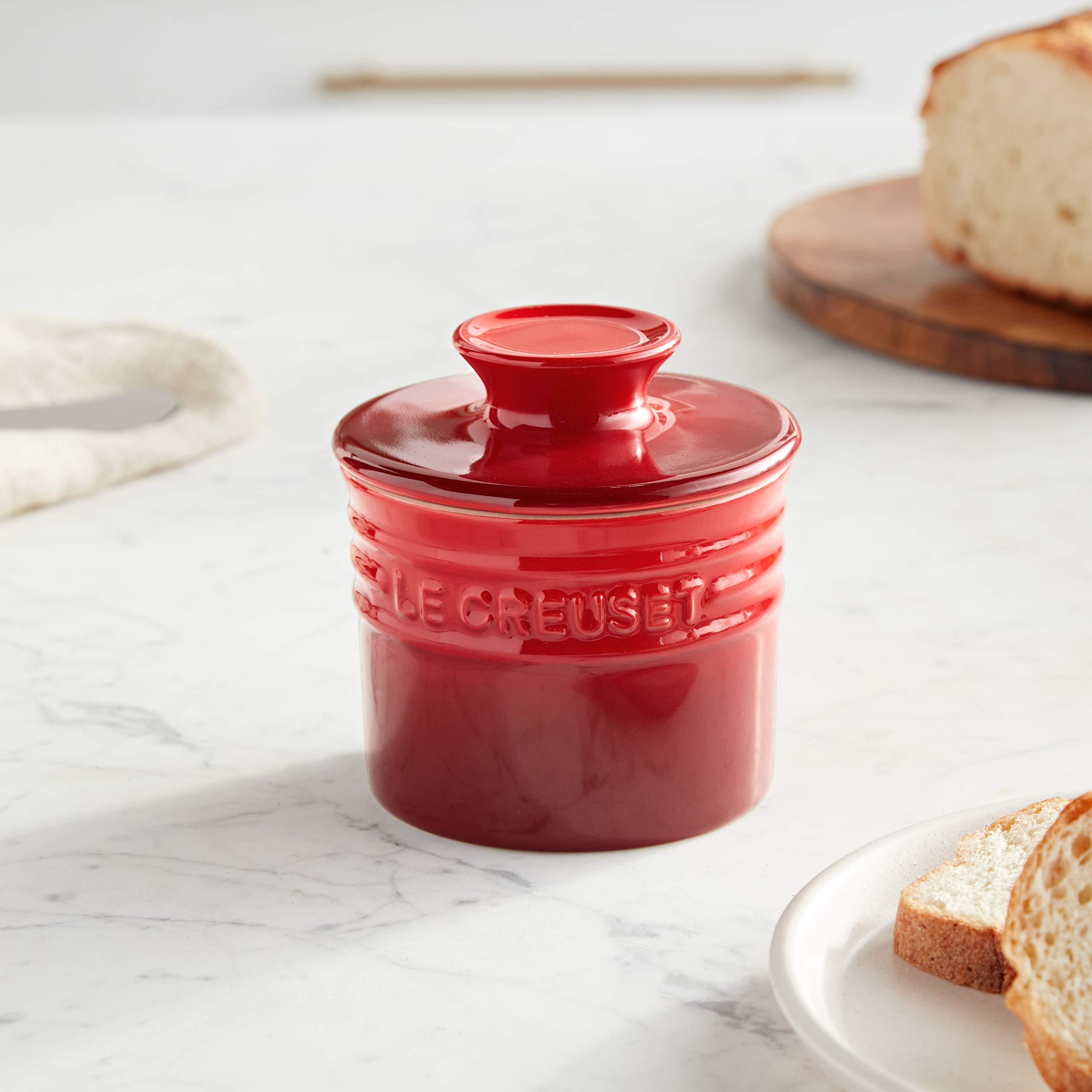 Le Creuset Le Creuset Stoneware Butter Crock, 6 oz., Cerise