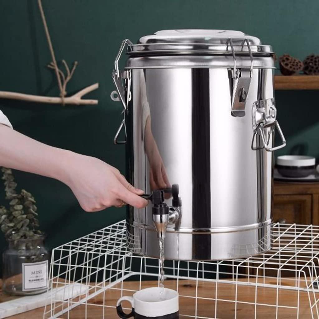 HDVLXZLY HDVLXZLY Stainless Steel Catering Urn, Hot Water Boiler with Lockable Lid, Tea Urn for Home Brewing Commercial Or Office Use,10L