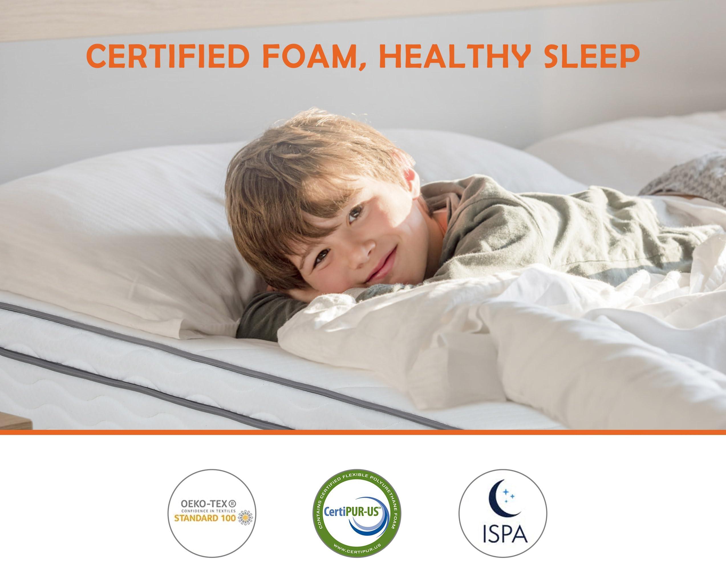 Capacmkseh 5/6/8/10/12 inch Full Size Mattress with Cover, Innerspring Mattress in a Box for a Cool Sleep & Pressure Relief, Medium Firm Mattress Pad Twin Mattresses, Bed in a Box, CertiPUR-US Certified