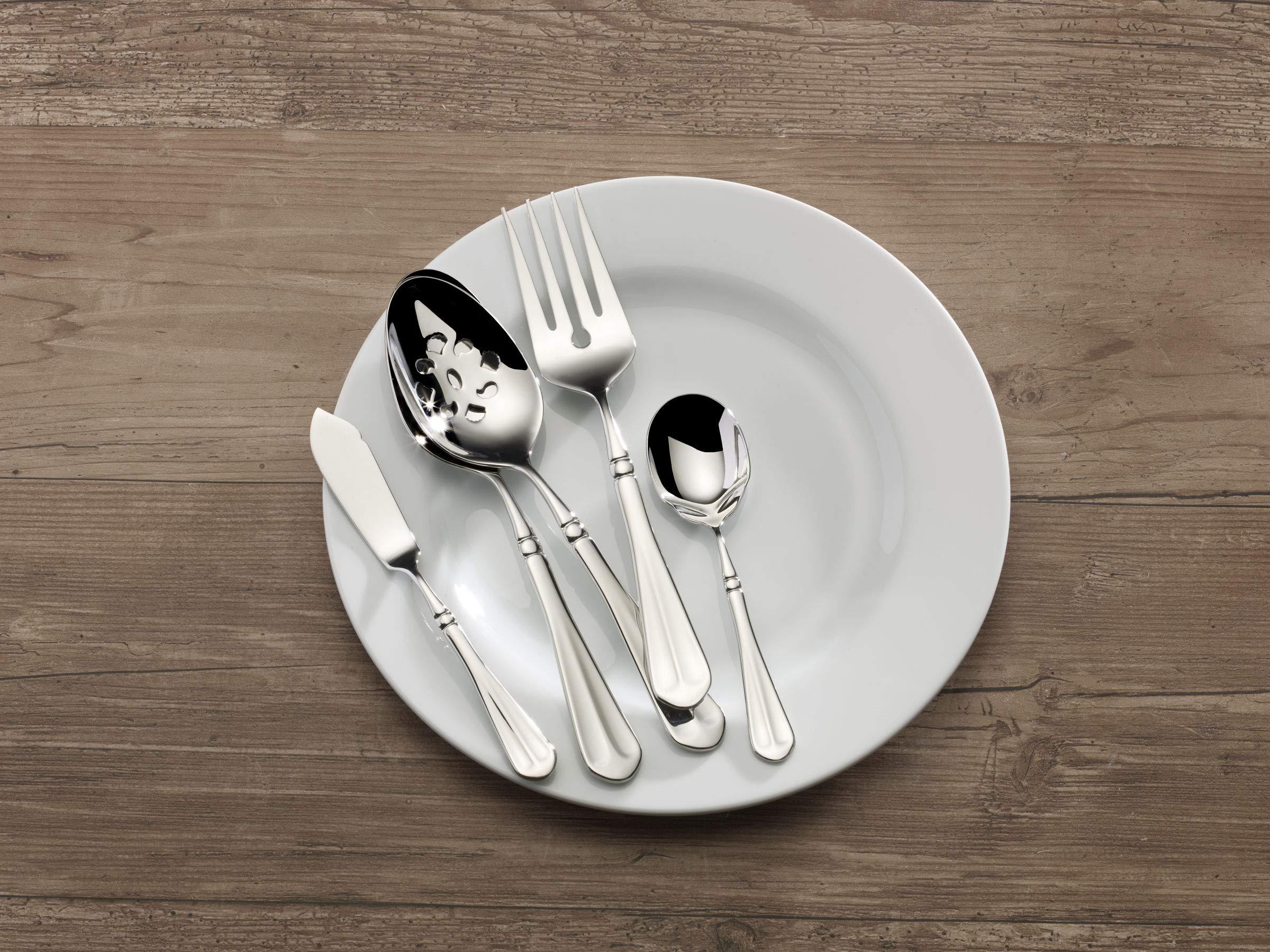 Mikasa Mikasa, French Countryside Flatware Service for 12, 65 Piece Set, 18/10 Stainless Steel, Silverware Set with Serving Utensils