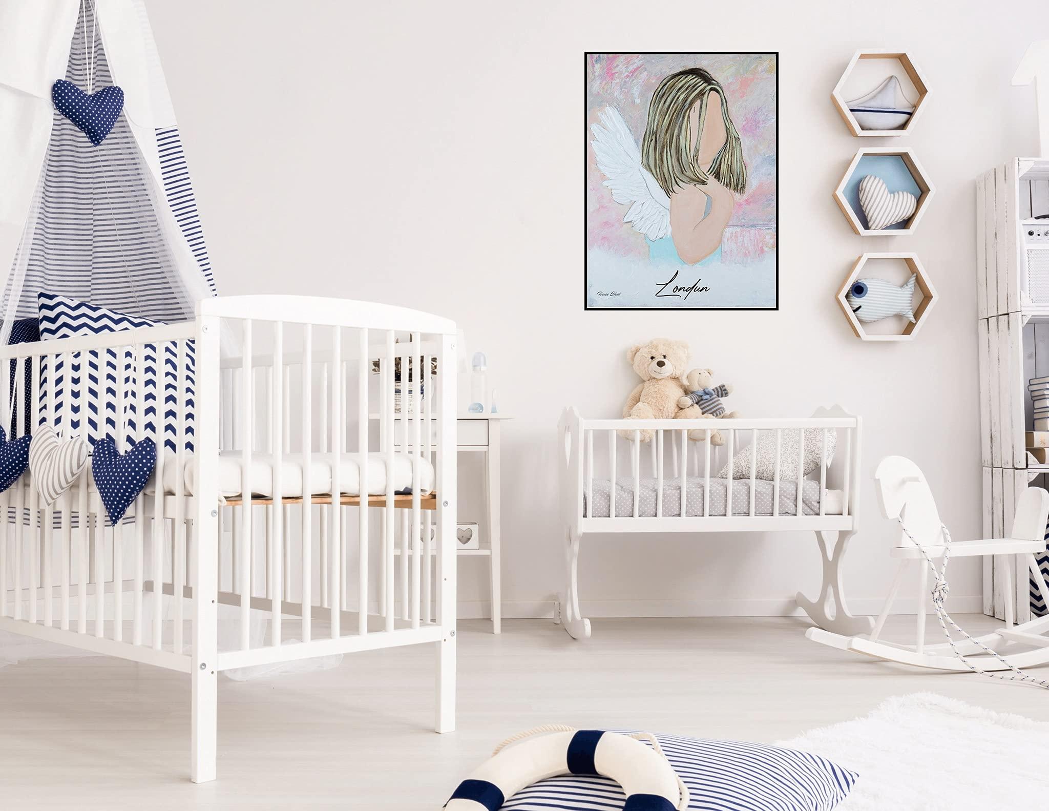 Generic Abstract Angel Painting - Kids Room Dcor - Angel Wall Prints - Angel Abstract Print-Angel Art-Angel Art-Angel Painting-Guardian Angel (Giclee Print, 18x24 Inches)