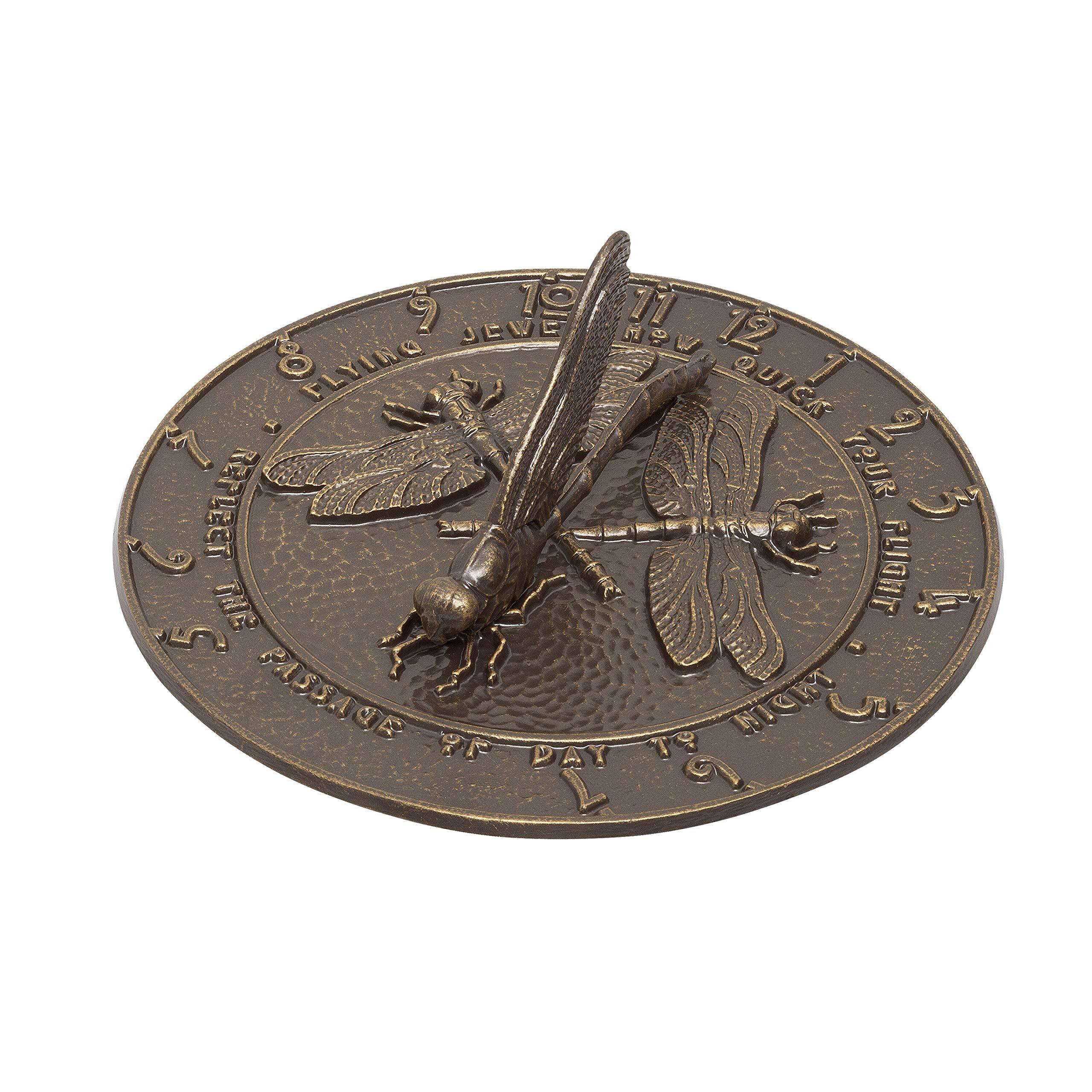Whitehall Products Whitehall Products 691 Dragonfly Sundial, 12x12, French Bronze