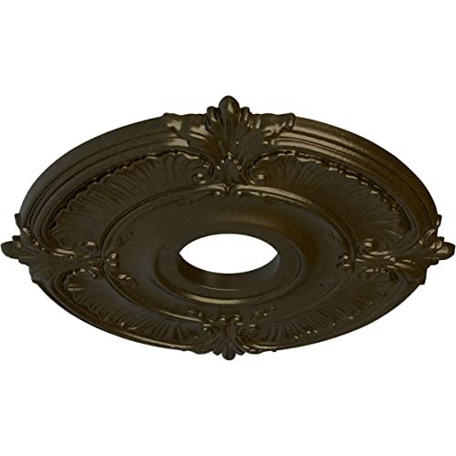 Ekena Millwork Ekena Millwork CM18ATGGS Attica Ceiling Medallion, 18\"OD x 4\"ID x 5/8\"P (Fits Canopies up to 5\"), Hand-Painted Green Gold