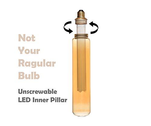 Next Glow Next Glow Decorative LED Light Bulb E26 Medium Base, Laser-Cut Inner Pillar 3.5W, Dimmable T60 Style Glow, Beautiful Home Decor Lighting for Kitchen, Pendant Fixtures. (Amber)