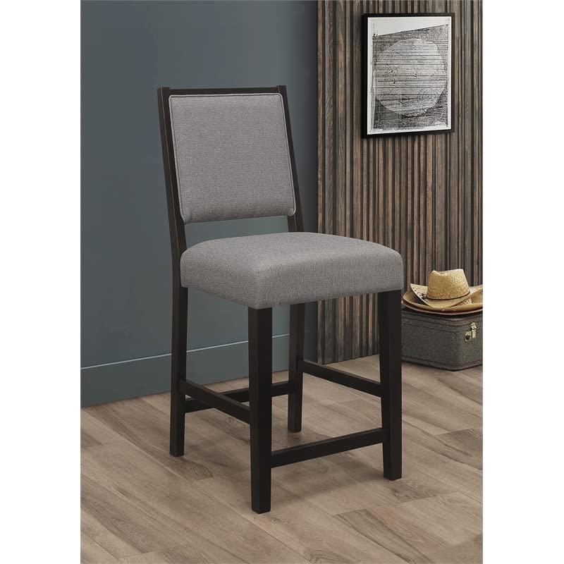 Coaster Home Furnishings Coaster Upholstered Fabric Counter Height Stools in Gray