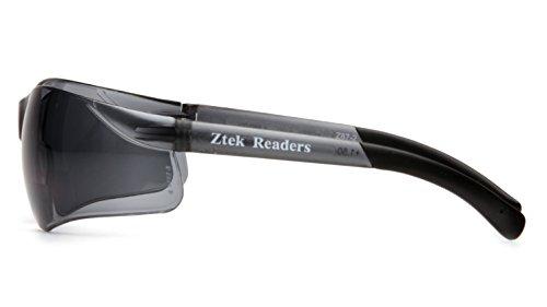 Pyramex Safety Pyramex S2520R25 Ztek Safety Glasses 2.5 Bifocal Reader Gray Lens Gray Frame ANSI Z87+