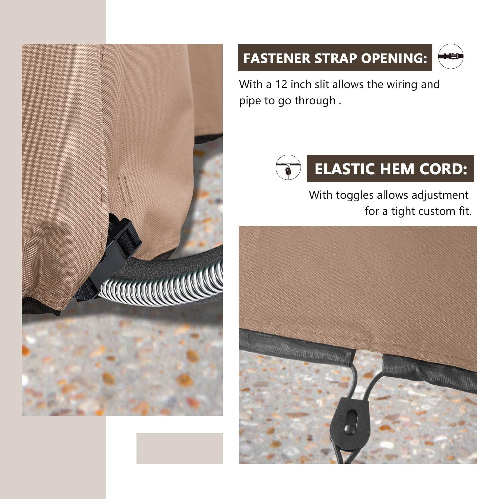 ULTCOVER ULTCOVER Waterproof Square Air Conditioner Cover for Outside AC Units Size Upto 34W x 34D x 32H inch