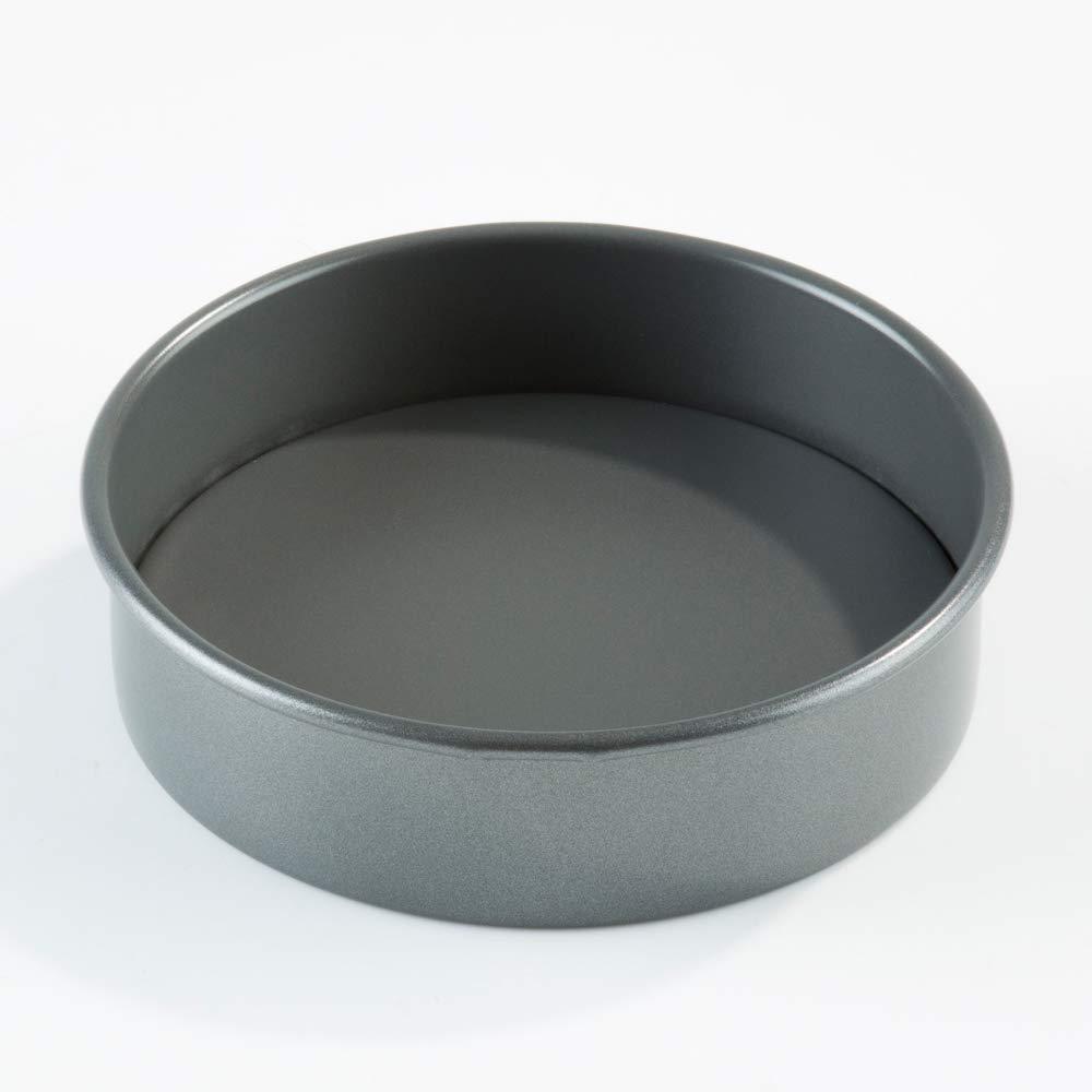 Prochef Prochef KB1067 8-inch Teflon Shallow Loose Base Cake Tin, Graphite, Grey, Medium