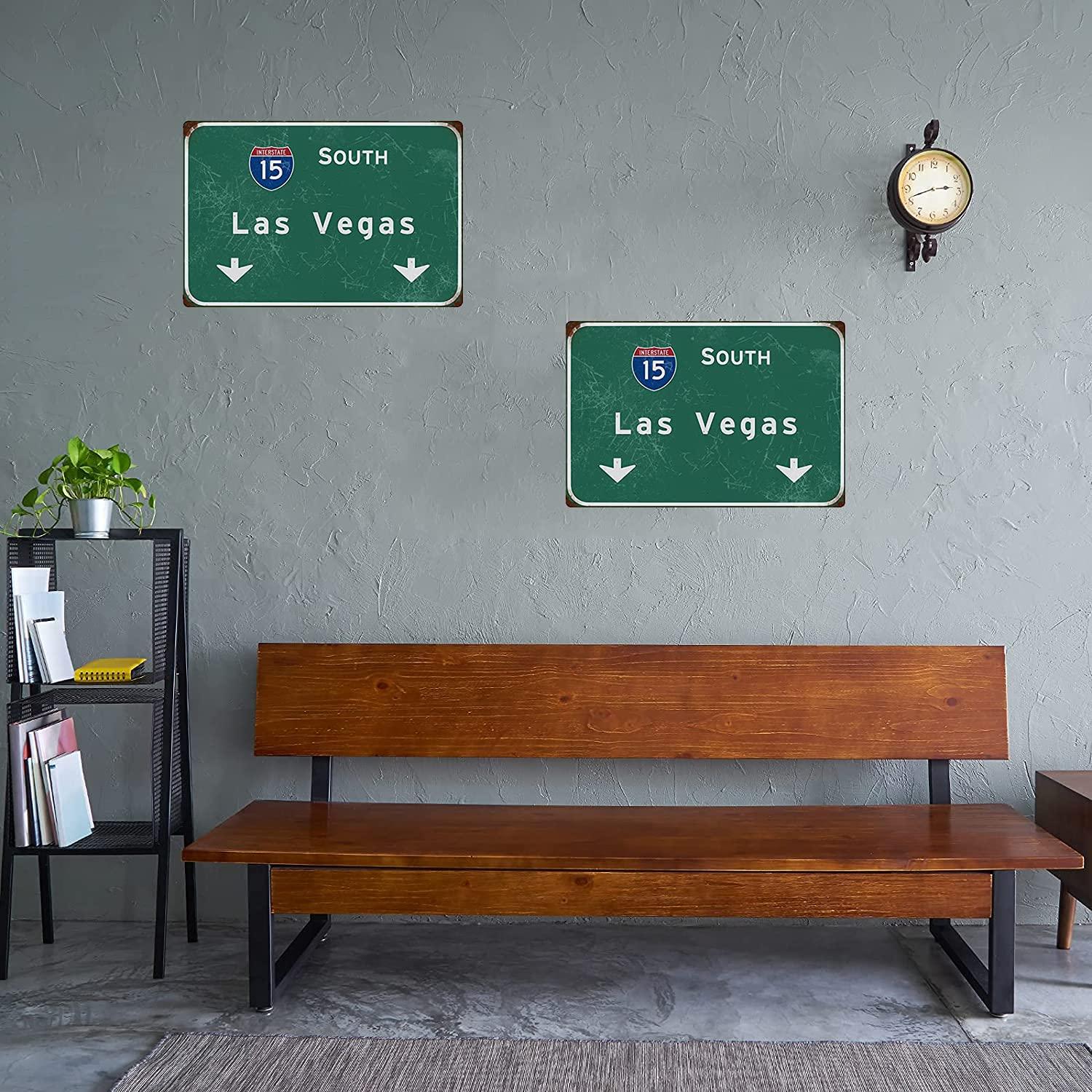 Bakaevsm Metal Sign Highway Sign Interstate 65 North Indianapolis Retro Wall Decoration Bar Club Airport Direction Sign Wall Hanging 12x16 Inches