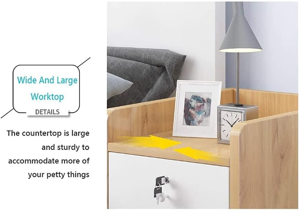 GRCQLWT GRCQLWT Bedside Table Bedside Table, Storage Box,1 Drawer Designs,More Storage Space,Easy to Install,Length 22.5cmWidth 32cmHeight 55cm