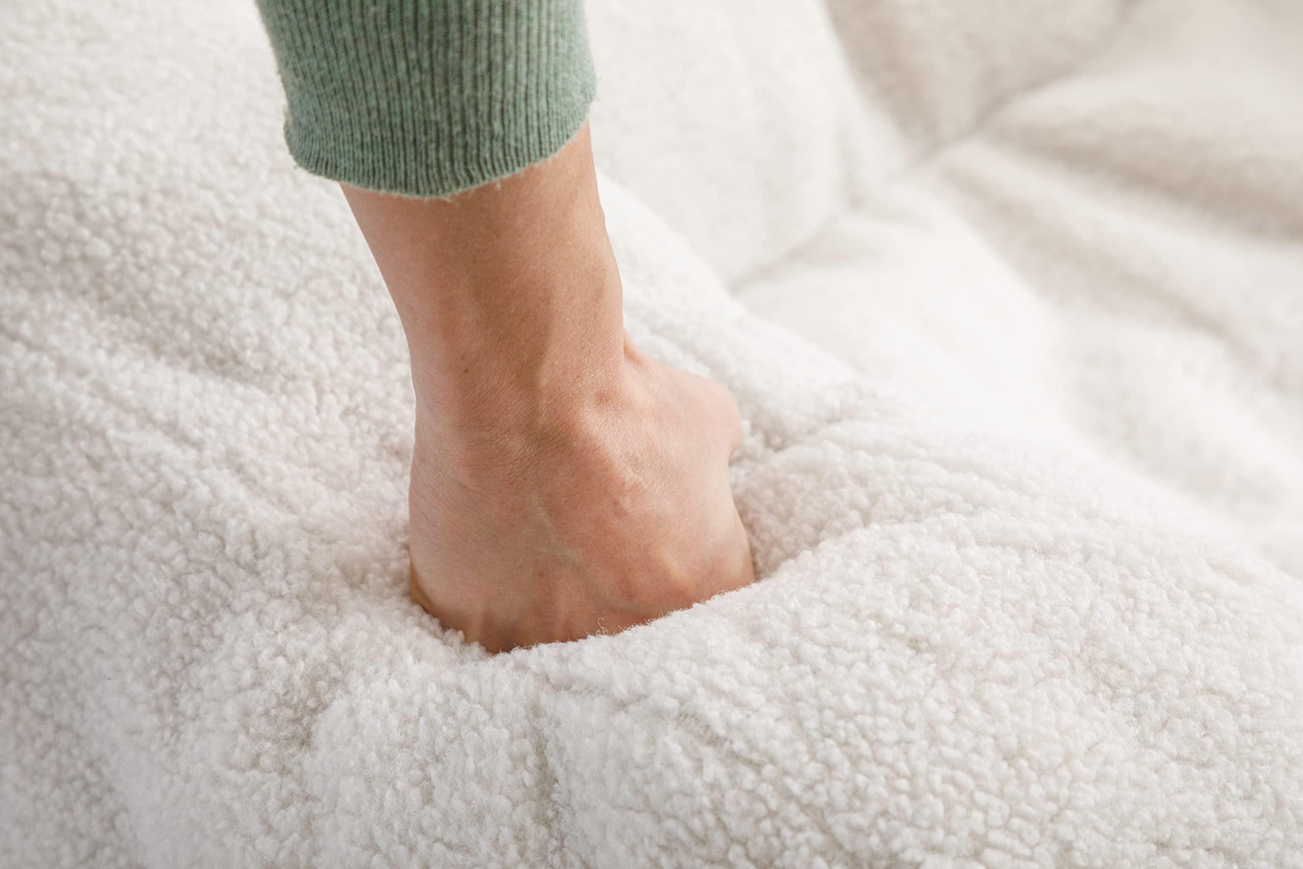 ERILEWE COLLECTION ERILEWE COLLECTION Modern Soft Faux Fur Teddy Fabric Tufted Uphostery Bean Bag Armchair