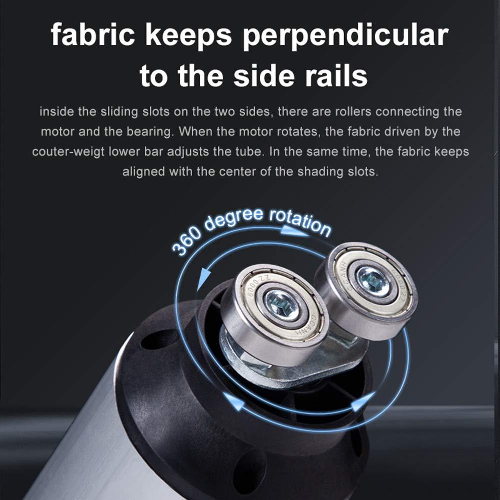 zshine ZSHINE Hard-Wired Outdoor Weatherproof Motorized Patio Roller Shades Remote Control for Porch Balcony Customized Size (Black)