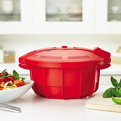 SilverStone SilverStone 51388 Microwave BPA Free Microwave Pressure Cooker - 3.4 Quart, Red