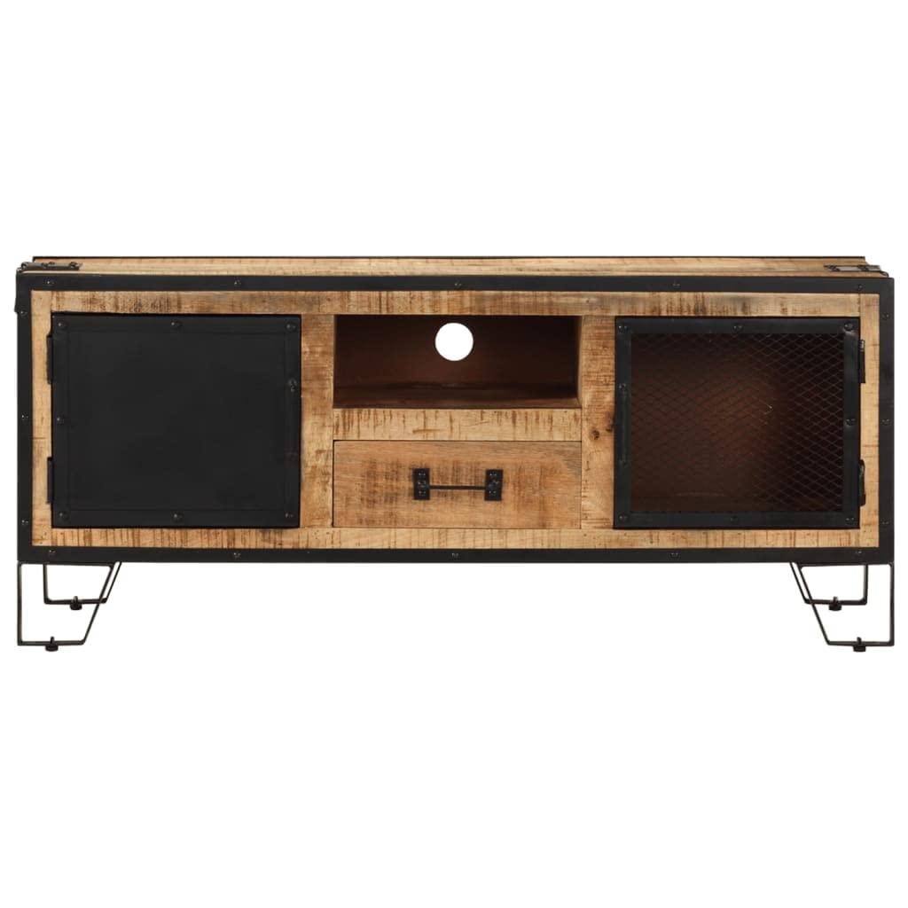 THOYTOUI THOYTOUI Hi-Fi Cabinet,Side Cabinet,Media Console Cabinet,Suitable for Living Room, Bedroom, Office,TV Cabinet 43.3\"x12.2\"x18.1\" Rough Mango Wood