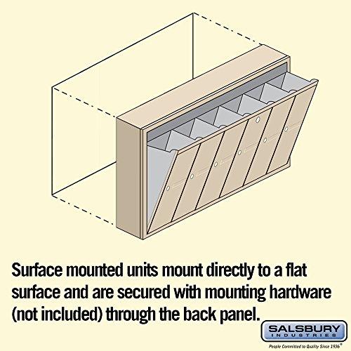 Salsbury Industries Salsbury Industries 3506SSP Surface Mounted Vertical Mailbox with Master Commercial Lock, Private Access and 6 Doors, Sandstone