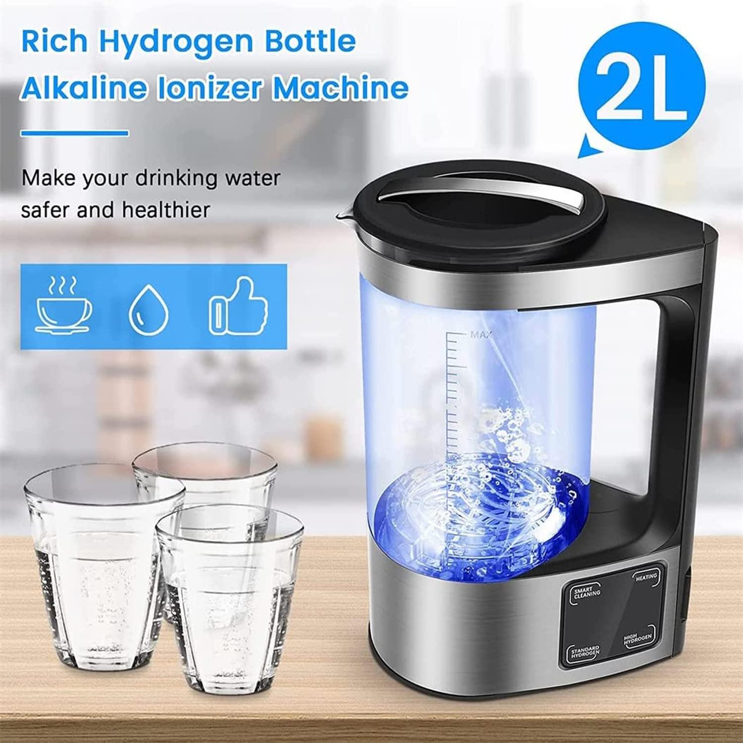 BDYING [Upgraded Version] BDYING Hydrogen Water Generator with New SPE and PEM Technology,2L Large Capacity Hydrogen Alkaline Water Pitcher Maker Machine,Make Hydrogen Content up to 1500 PPB
