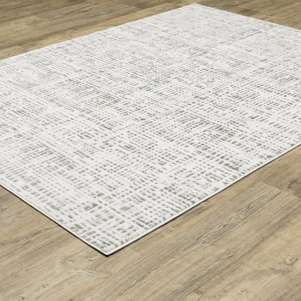 Oriental Weavers Oriental Weavers Sphinx Montecito Area Rug 5150W Casual White Abstract 5' 3" X 7' 6" Rectangle