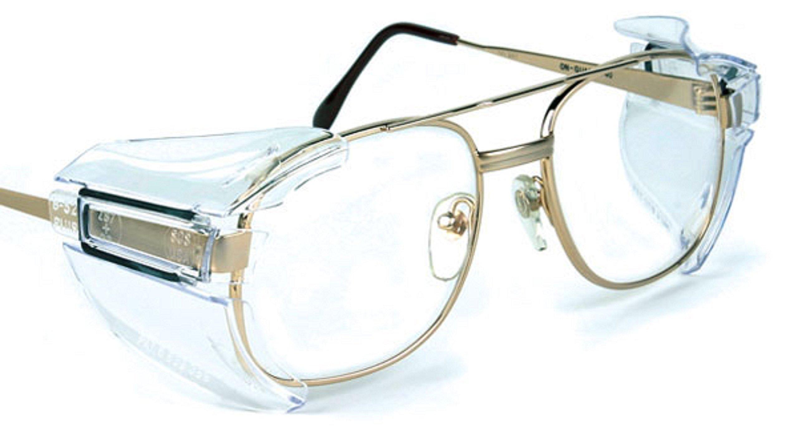 Safety Optical B52 Clear Safety Glasses Side Shields for Medium to Large Glasses (2 Pair Pack)