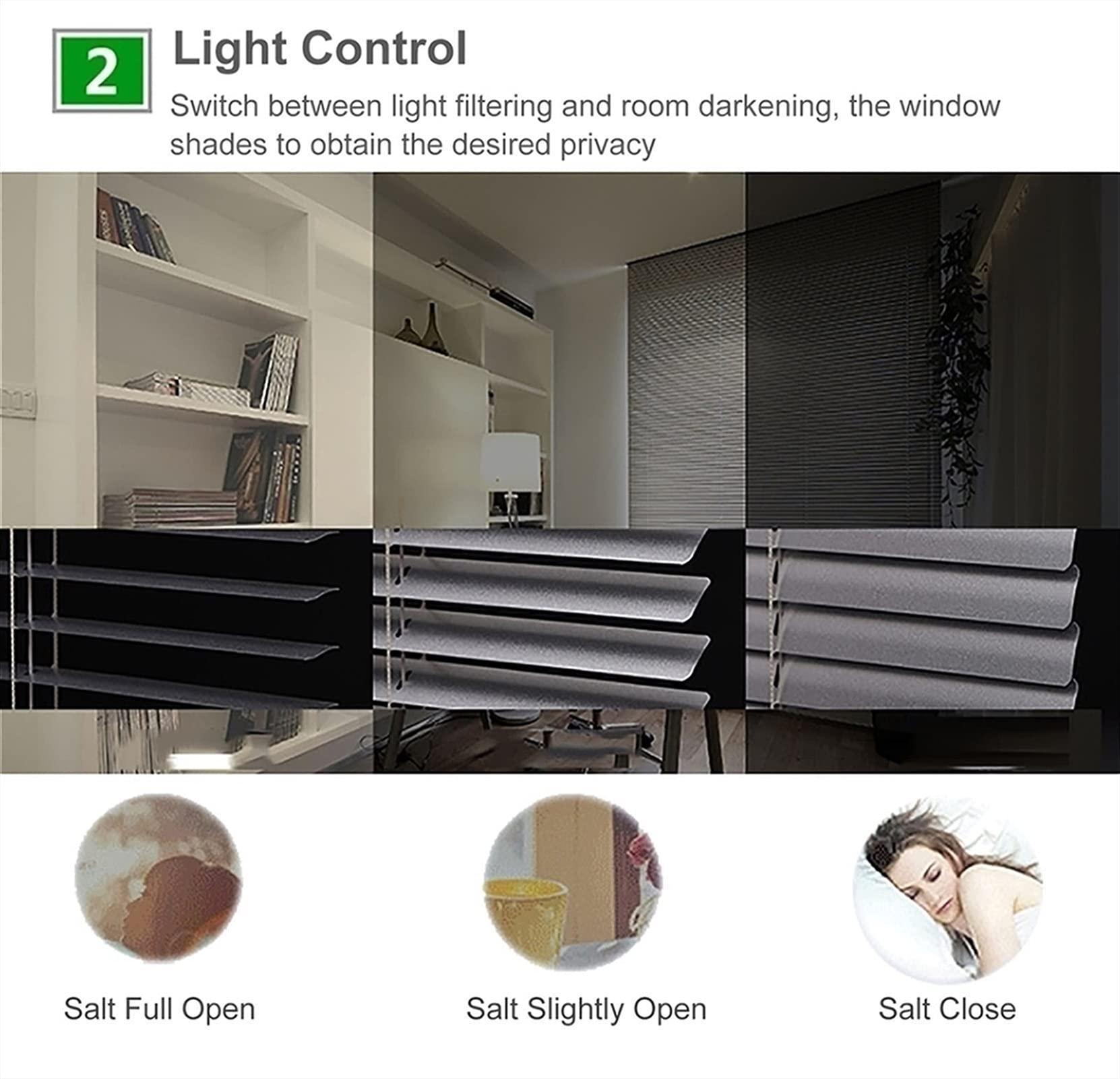 JLXJ Bathroom Office Aluminum Venetian Blinds, Brown Blackout Day and Night Roller Shade for Outdoor Patio Porch, 80cm/100cm/120cm/140cm Wide (Size : 80160cm(31.563in))