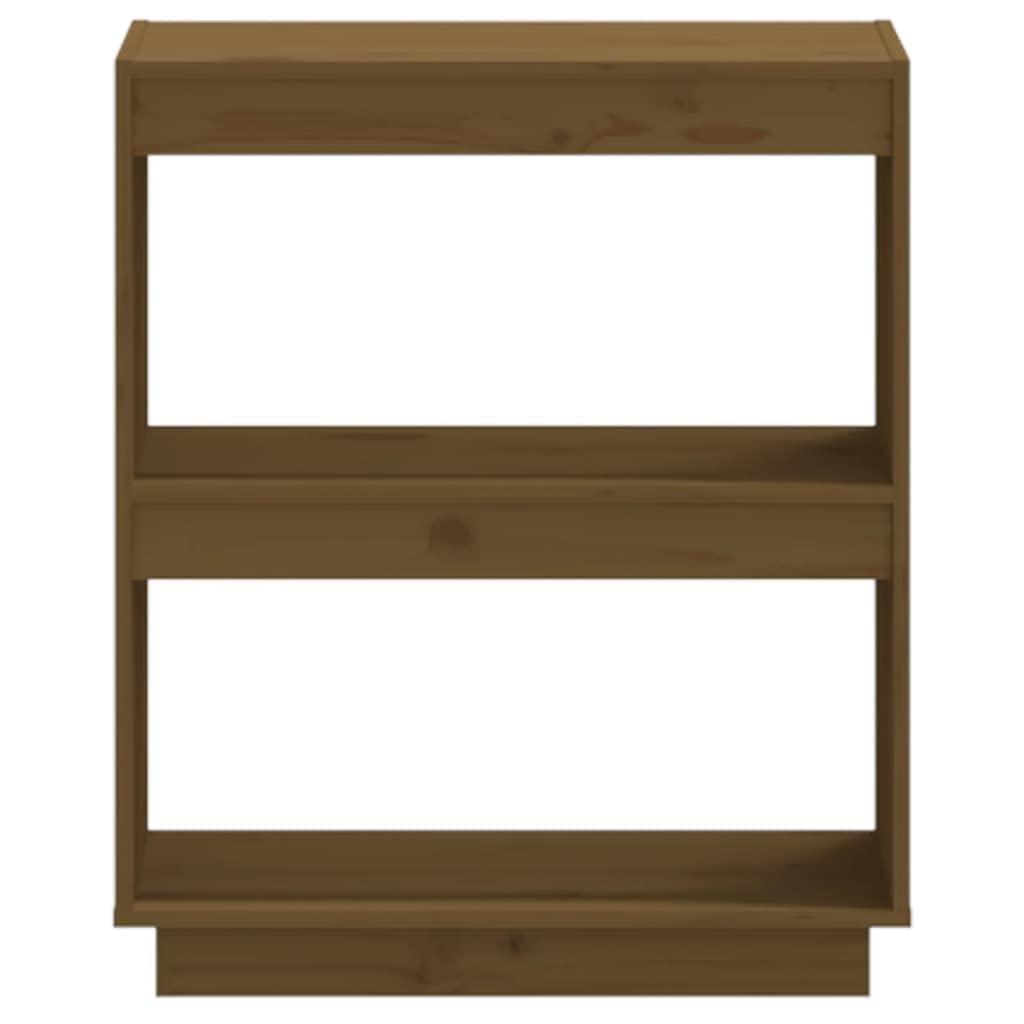 CUMYZO CUMYZO Book Cabinet Honey Brown 23.6"x13.8"x28" Solid Wood Pine,Furniture Shelving Bookcases & Standing Shelves