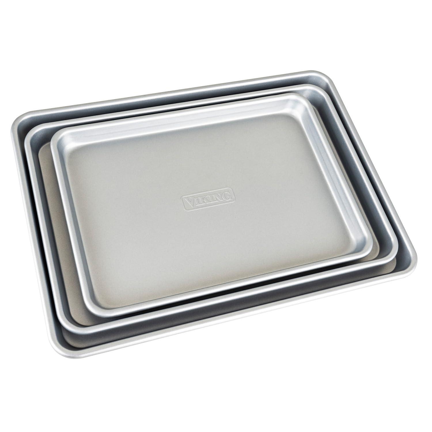 VIKING Viking Culinary Nonstick Baking Sheet 3 Piece Set, Large, Medium & Small, Aluminized Steel, 0.8. mm Gauge