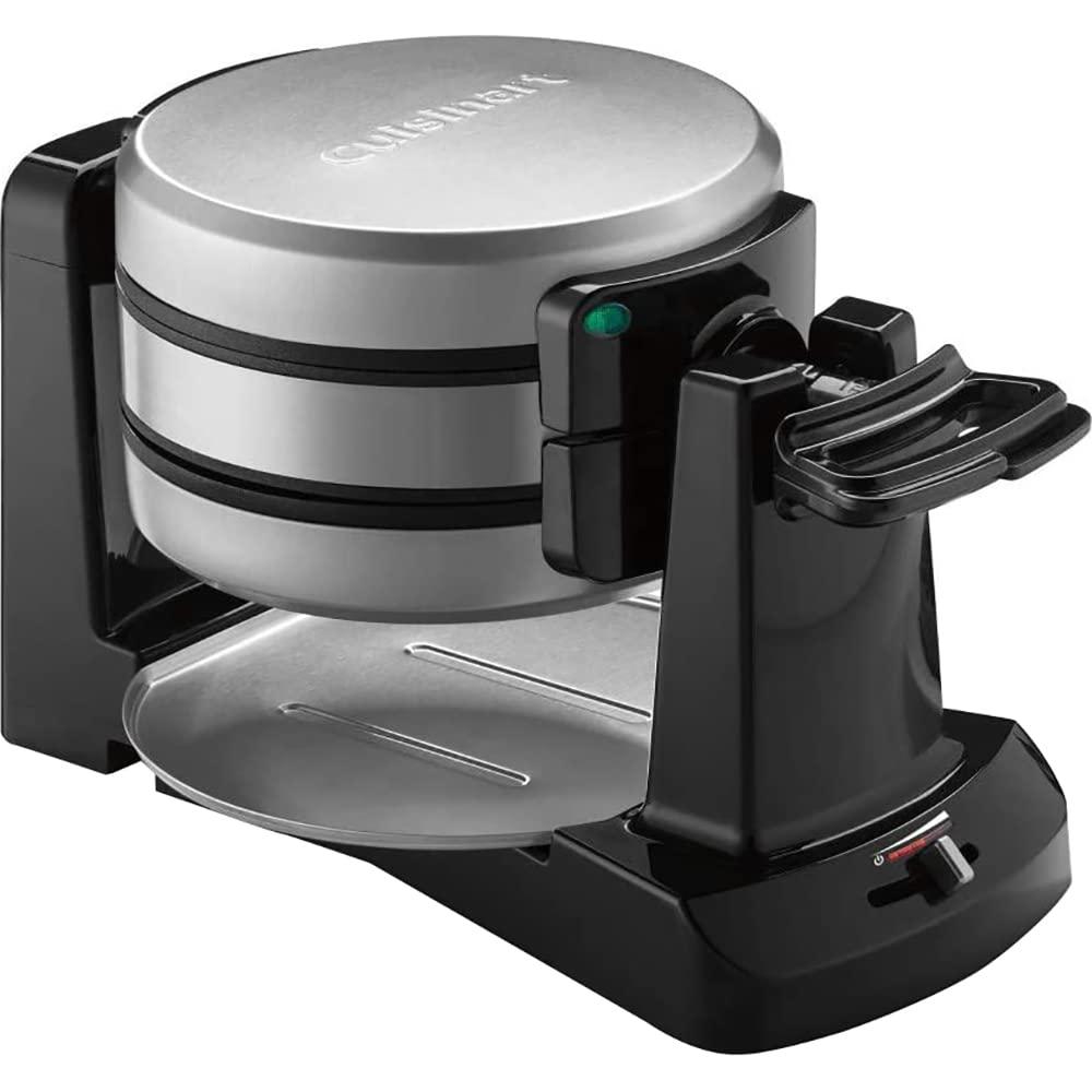 Cuisinart Cuisinart WAF-F40 Double Flip Belgian Waffle Maker Black/Stainless Bundle with 1 YR CPS Enhanced Protection Pack