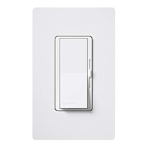 Lutron Lutron Diva LED+ Dimmer Switch for Dimmable LED, Halogen and Incandescent Bulbs, Single-Pole or 3-Way, DVCL-153P-WH, White