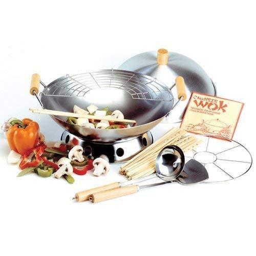 Norpro Norpro 10-Piece Wok Set, Silver, 14 inch