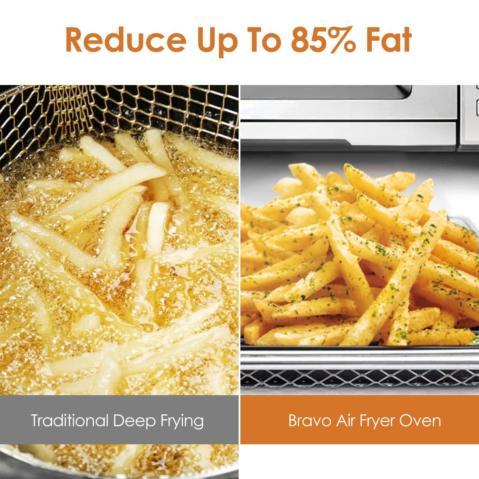 Nuwave NUWAVE Bravo XL Air Fryer Convection Toaster Oven Countertop, 112-in-1 Smart Grill Combo with Original Flavors & Marks, Adjustable Heating Zones for Pizza, Roast, Bake, 50-500F, Stainless Steel, 30QT