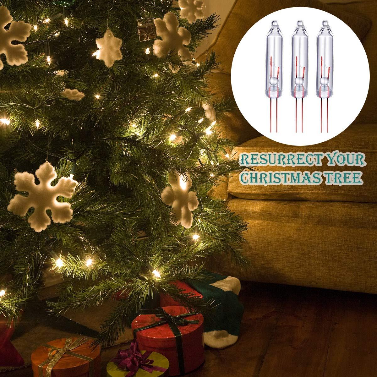 Blue_Stone Christmas Replacement Mini Light Bulbs 2.5 V 0.17 A Clear Glass Bulbs for Christmas Trees Incandescent Lights | 150 Pcs