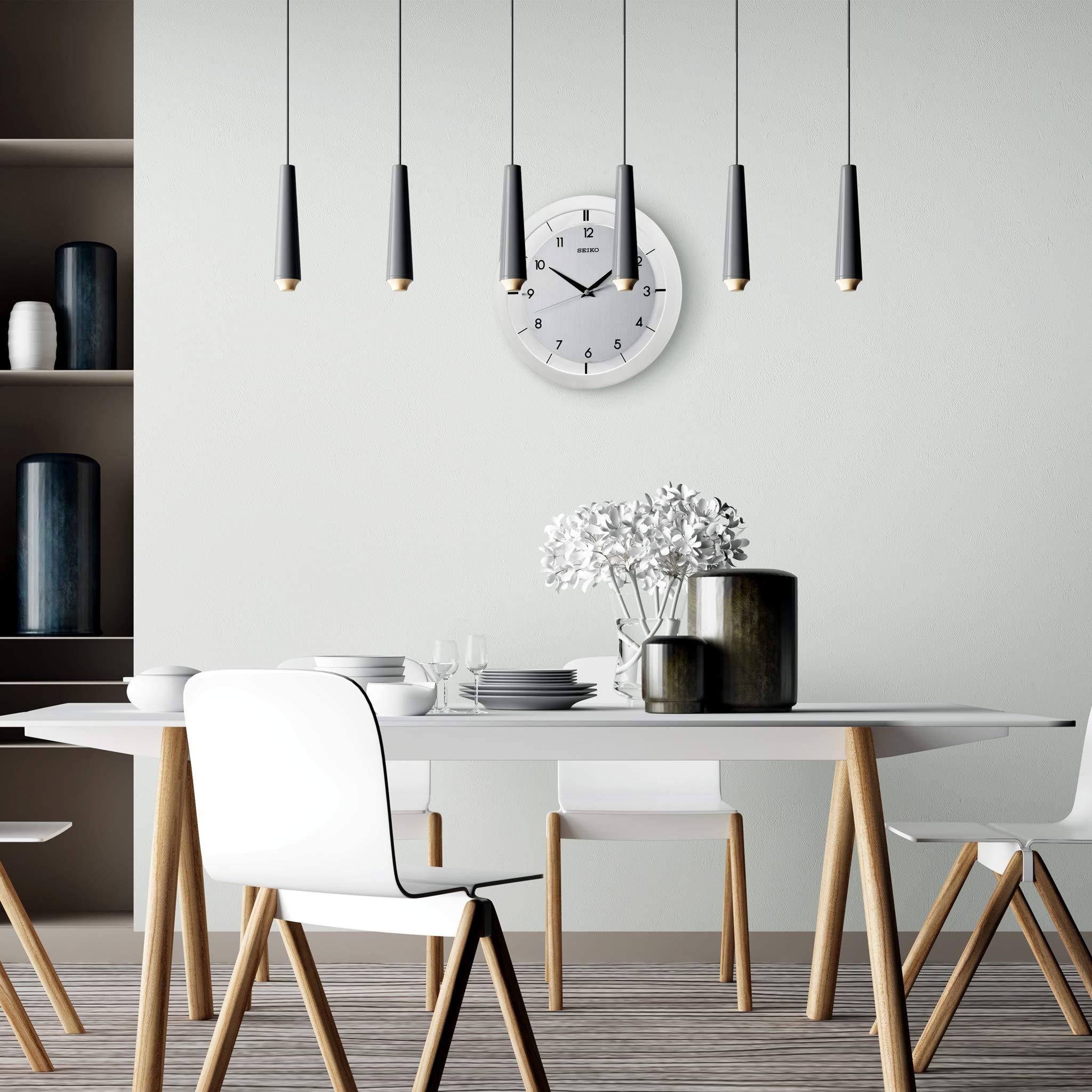 SEIKO SEIKO 11 Inch St John Brushed Metal Wall Clock