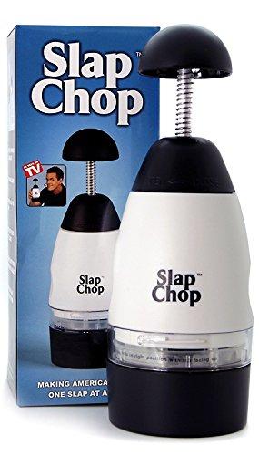 Slap Chop Original Slap Chop Slicer Chopper with Stainless Steel Blades & Butterfly Opening for Easy Cleaning - Vegetable Chopper Gadget - Mini Chopper for Salads - Kitchen Accessory
