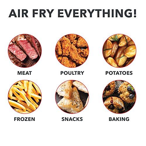 DASH DASH Compact Air Fryer Oven Cooker with Temperature Control, Non-stick Fry Basket, Recipe Guide + Auto Shut off Feature, 2 Quart - Grey