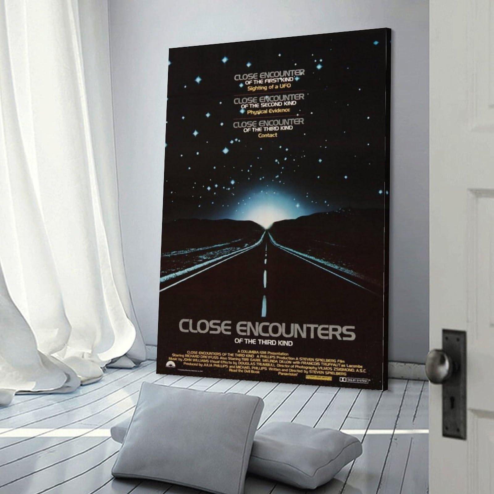 generic generic Retro Poster Close Encounters Of The Third Kind of Movie Poster 1 Poster Decorative Painting Canvas Wall Art Living Room Posters Bedroom Painting 16x24inch(40x60cm), Frame-style