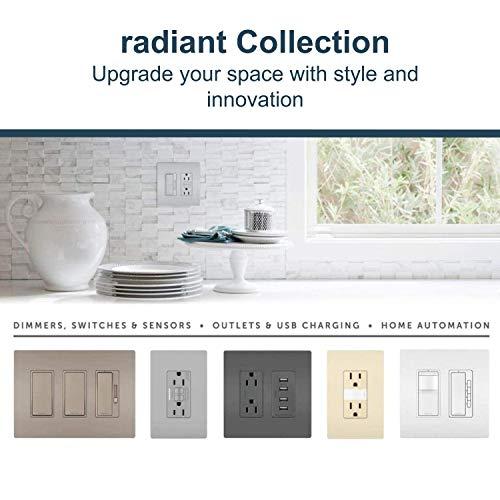 Pass & Seymour Legrand radiant 1597NTLTRDBCC4 15 Amp Night Light GFCI Self Test Tamper-Resistant Decorator Duplex Outlet with Cool Touch LED, Dark Bronze (1 Count)