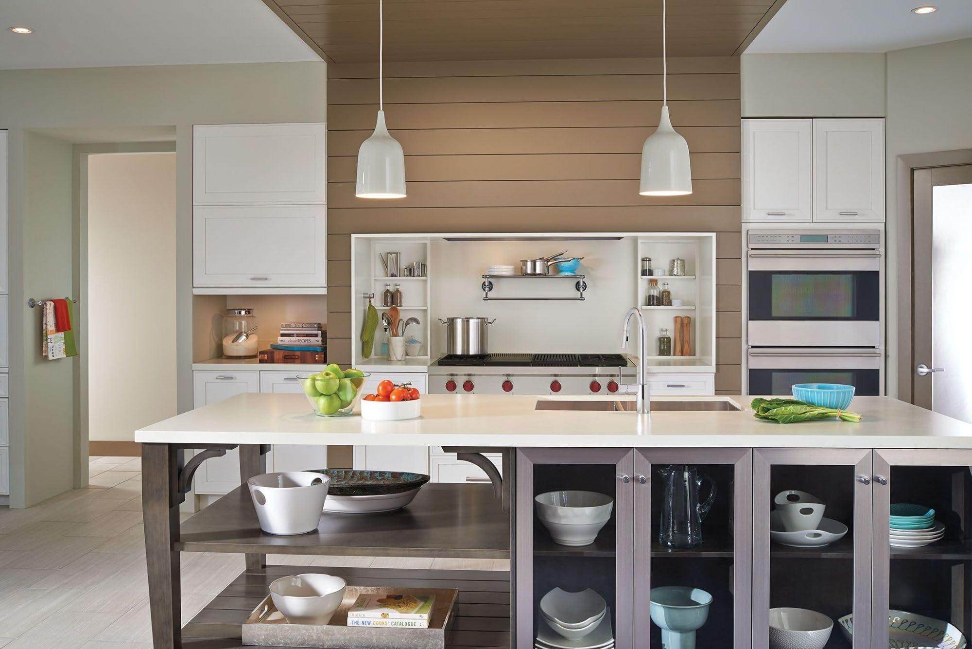 Moen Moen DN0794CH Iso 24-Inch Wide Bathroom Hotel-Style -Towel Shelf with -Towel Bar, Chrome