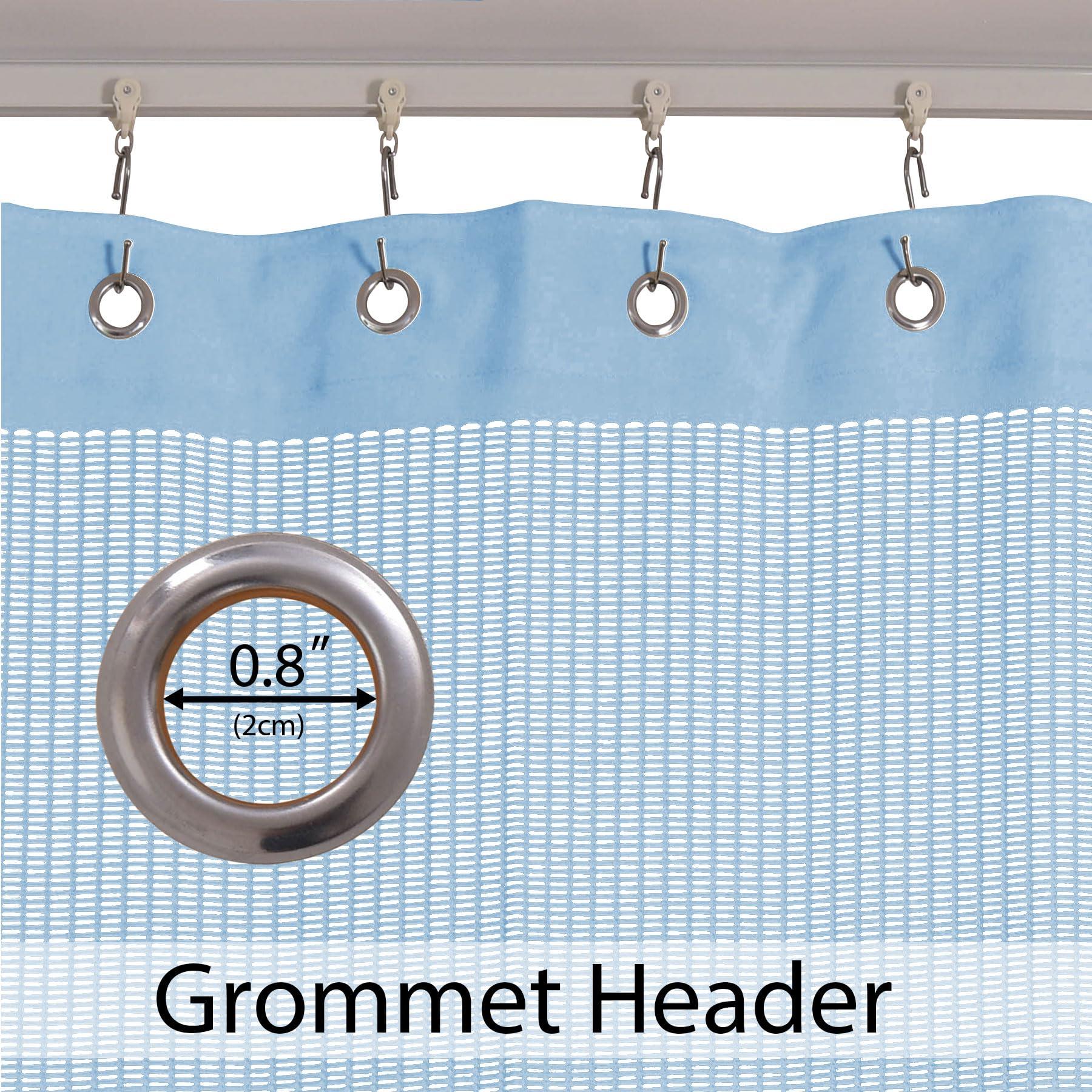 Fcosie Fcosie Blue Hospital Curtain with Grommet Extra Wider Medical Privacy Curtain for Cubicle Divider, SPA Clinic, Living Room, Student Dorm Show Room, 10ft Wide x 7ft Tall (1 PC)