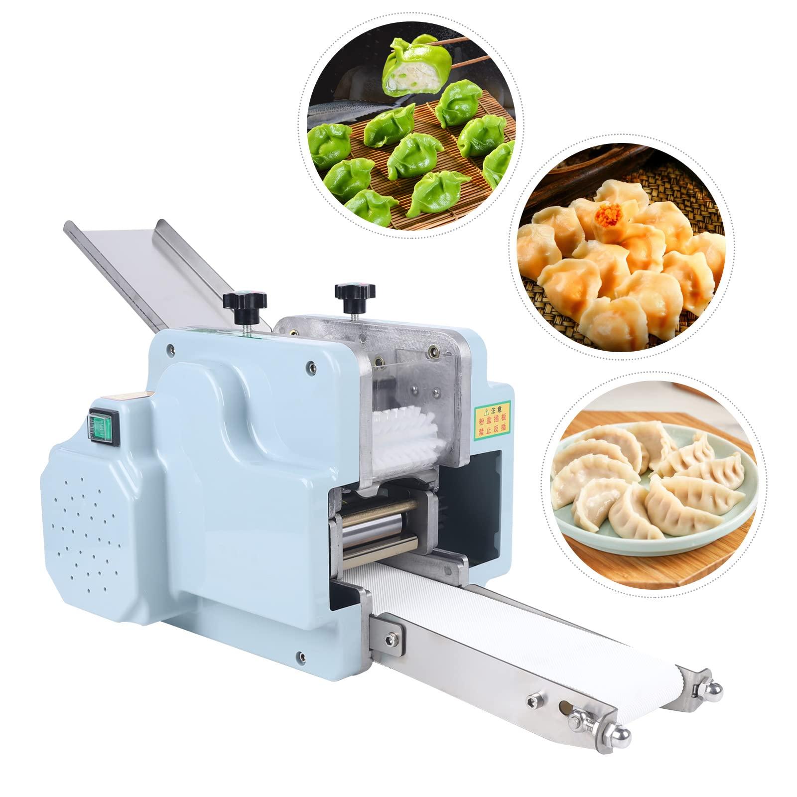 TFCFL Commercial Automatic Dumpling Skin Machine 110v 140w Electric Dumpling Wrapper Maker Machine Production Capacity 40pcs/min with 8cm Round Shaped Mold