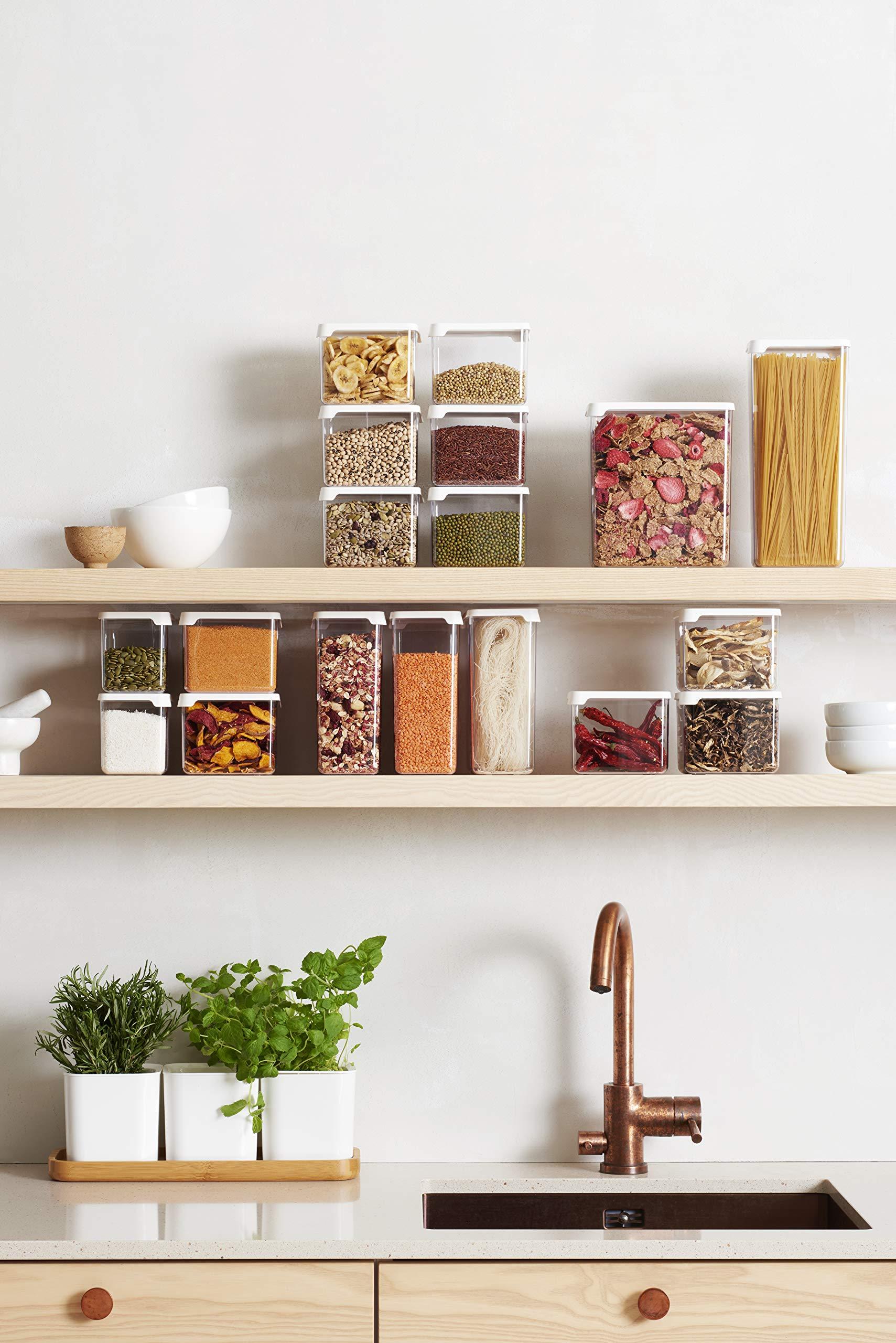 SmartStore GASTROMAX Dry Food Keeper 2.25 Liter Transparent White Colour, One Size