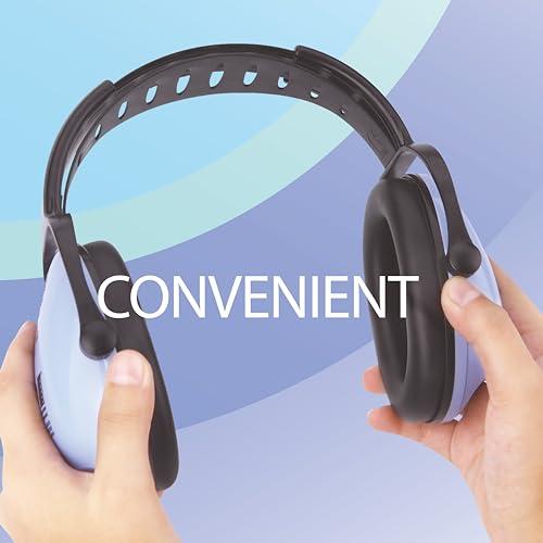 Amplim Amplim Ear Muffs for Noise Reduction | Noise Cancelling Headphones for kids Toddlers Teens | American ANSI, European CE, and Australian Standards Certified Earmuff - Blue