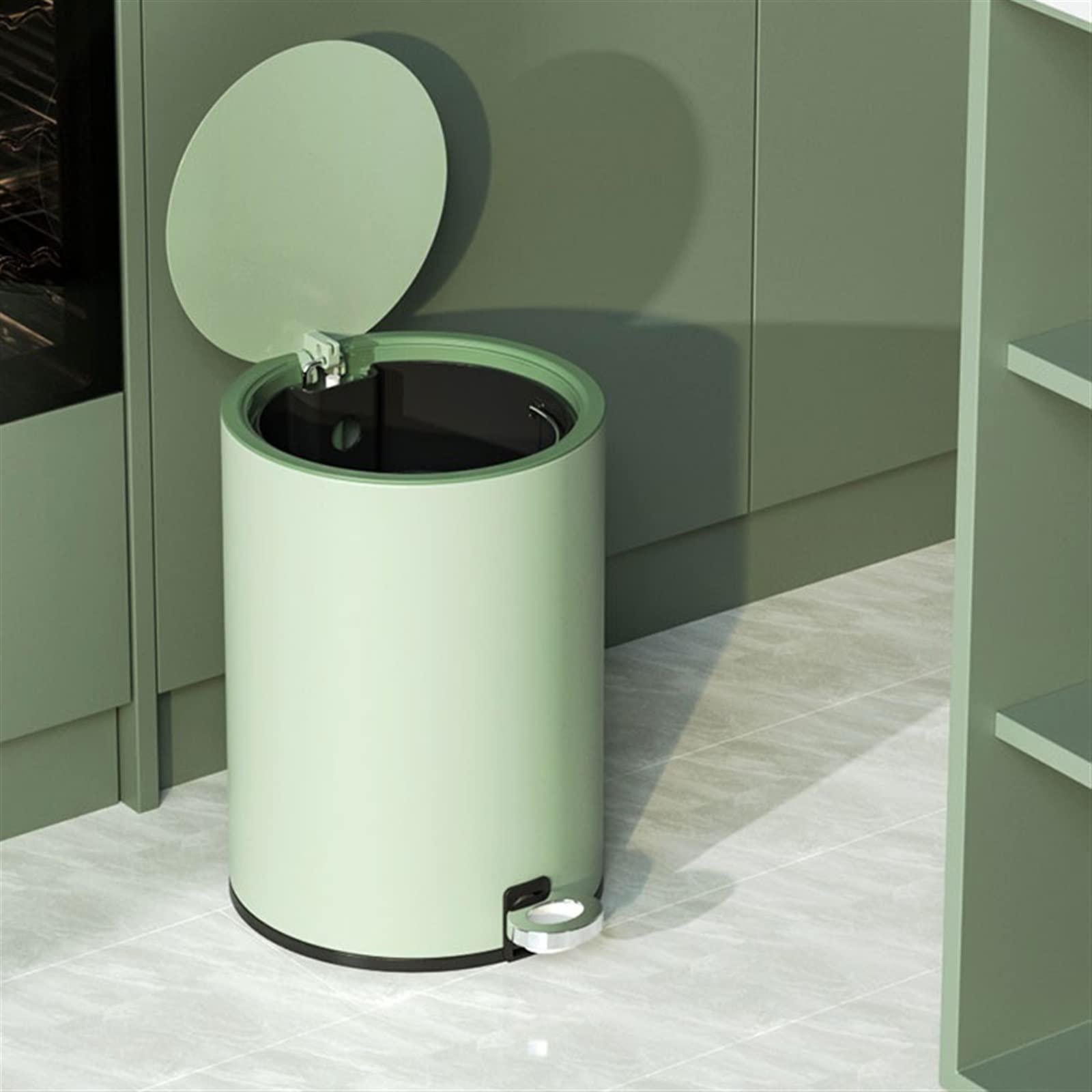 luckxuan luckxuan Trash Can Kitchen/Garbage Can 6L/9L Foot-Operated Trash Can Bedroom Living Room Kitchen with Lid Garbage Storage Bucket Simple and Stylish Garbage Basket Wastebasket for Office (Size : 9L)