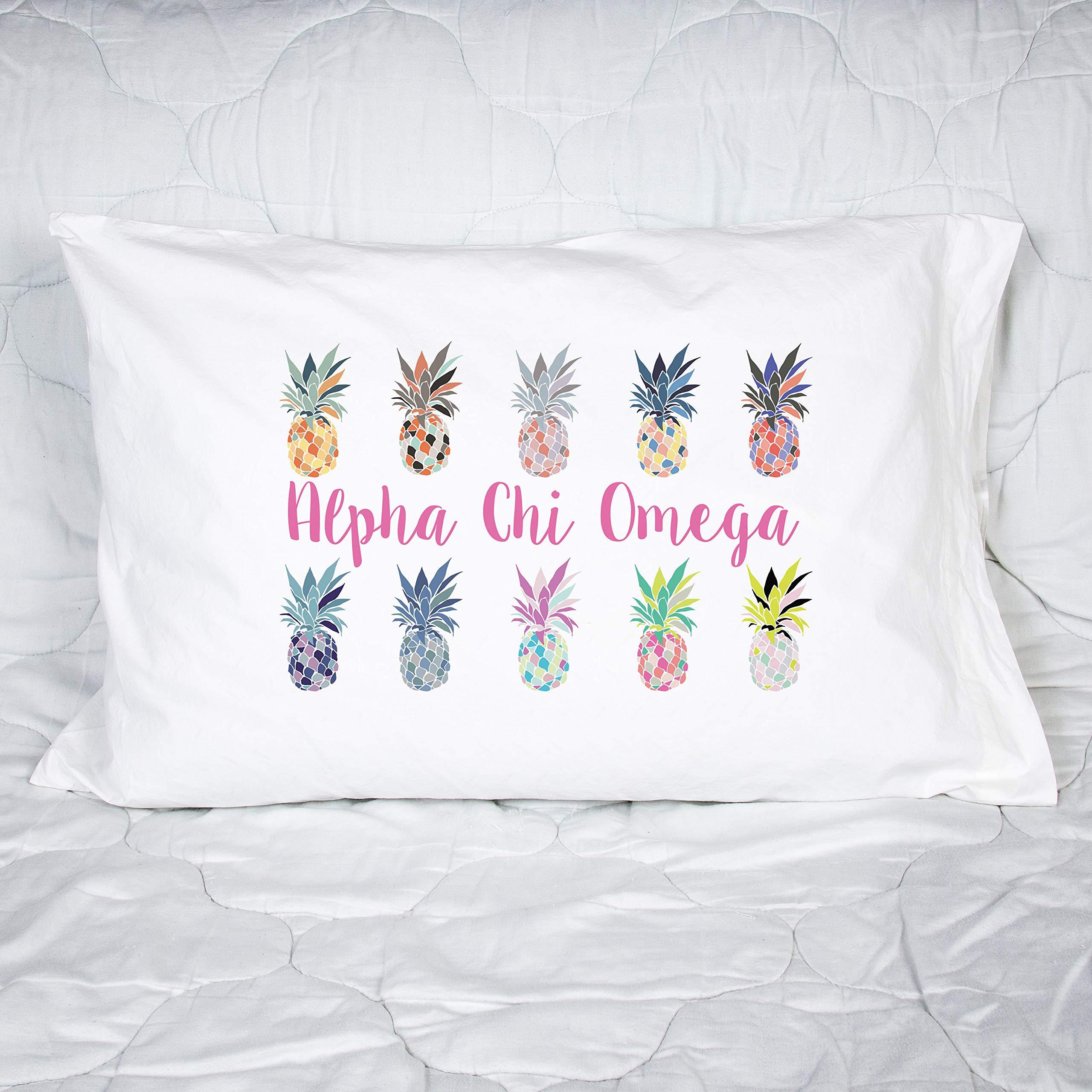 Desert Cactus Desert Cactus Alpha Chi Omega Pillowcase Sorority Pineapple Pop Art 220 Thread Count 100% Cotton AXO