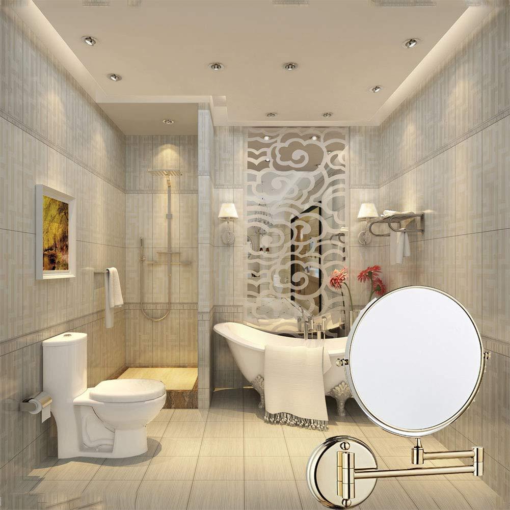 Generic Wall Mounted Makeup Mirror Two-Sided Swivel Wall Mount Mirror,Two-Sided Extendable,360 Degree Swivel(Gold 10X) (Gold 10X)