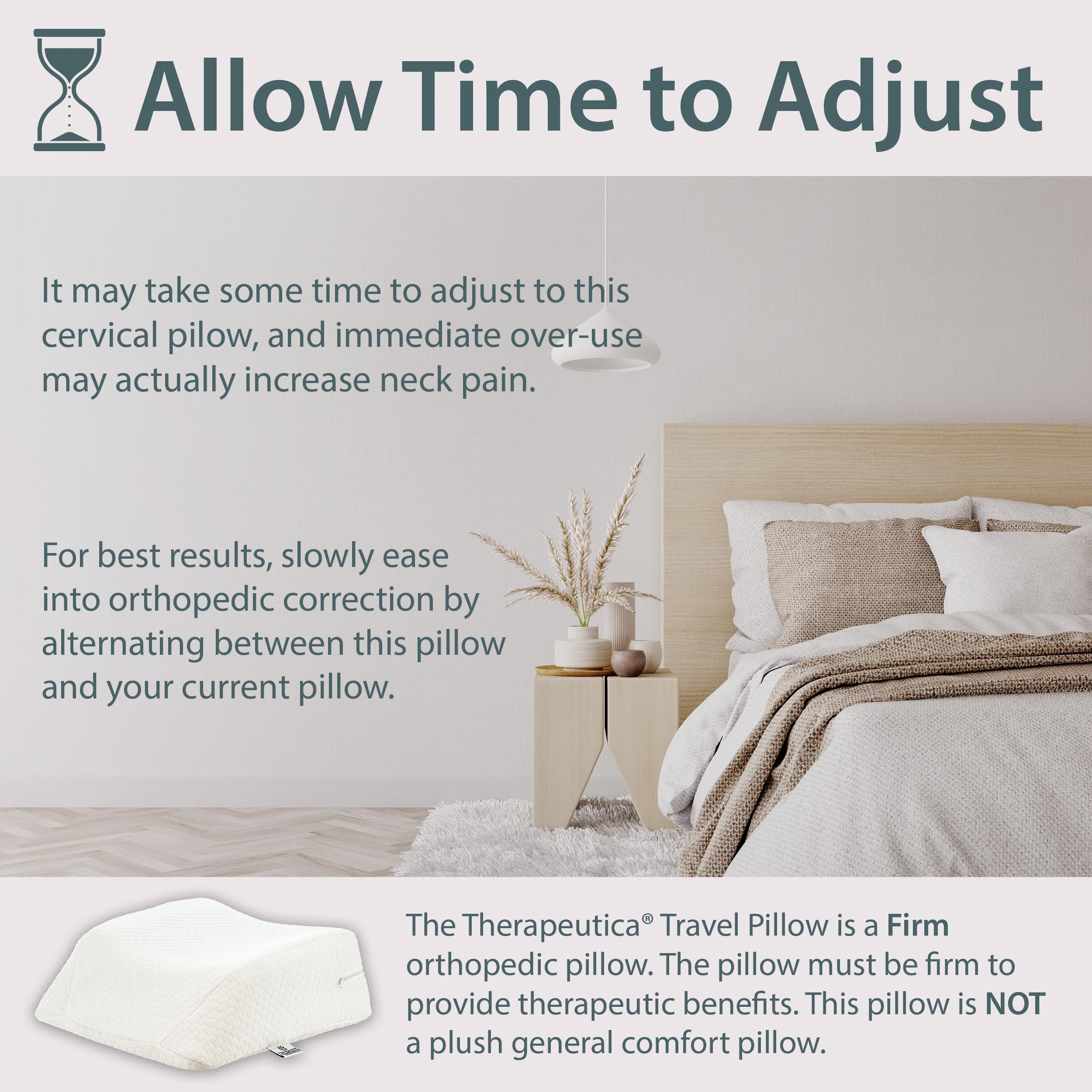 Therapeutica Therapeutica Travel Pillow, Firm Orthopedic Support, Average