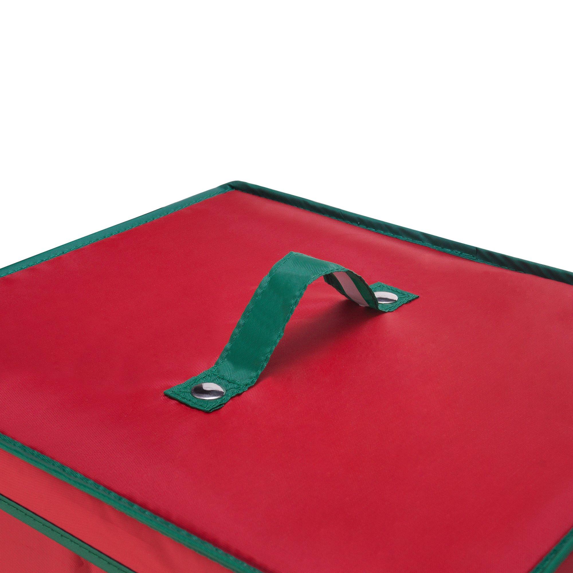 Elf Stor Wrapping Paper Storage Box - Holds 20 Rolls of Gift Wrap - Upright Container with Dividers - For Holiday and Christmas Wrap by Elf Stor (Red)