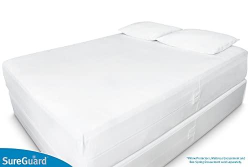 SureGuard Mattress Protectors Full Size SureGuard Box Spring Encasement - 100% Waterproof, Bed Bug Proof, Hypoallergenic - Premium Zippered Six-Sided Cover