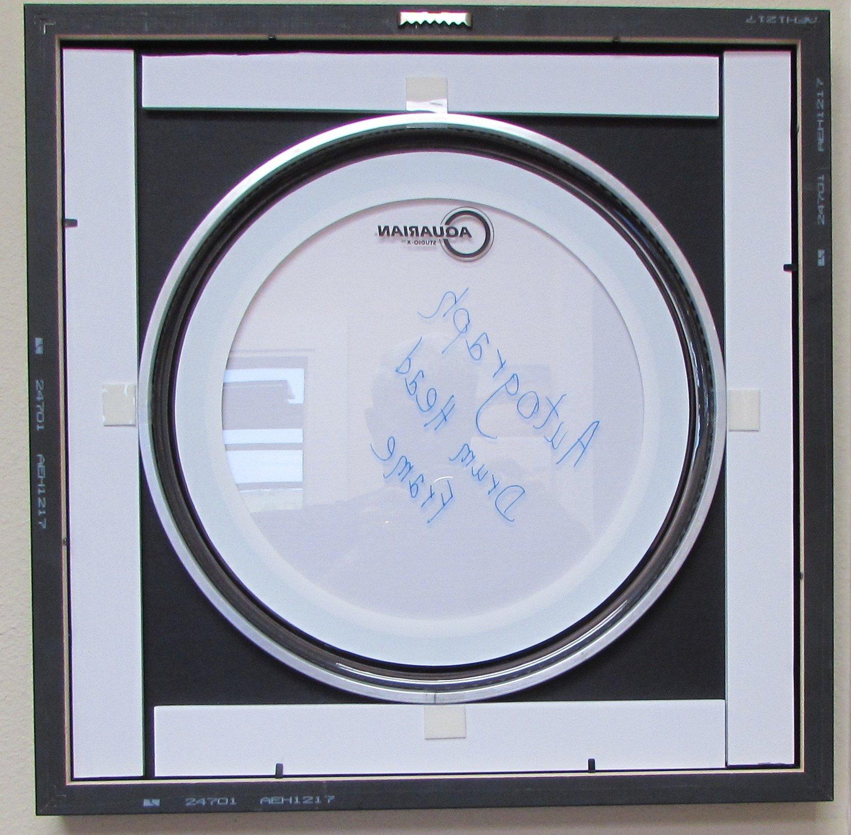 Frame My Collection 12" Drum Head Display Frame Set Black Frame Easy Mount (Black Matting)