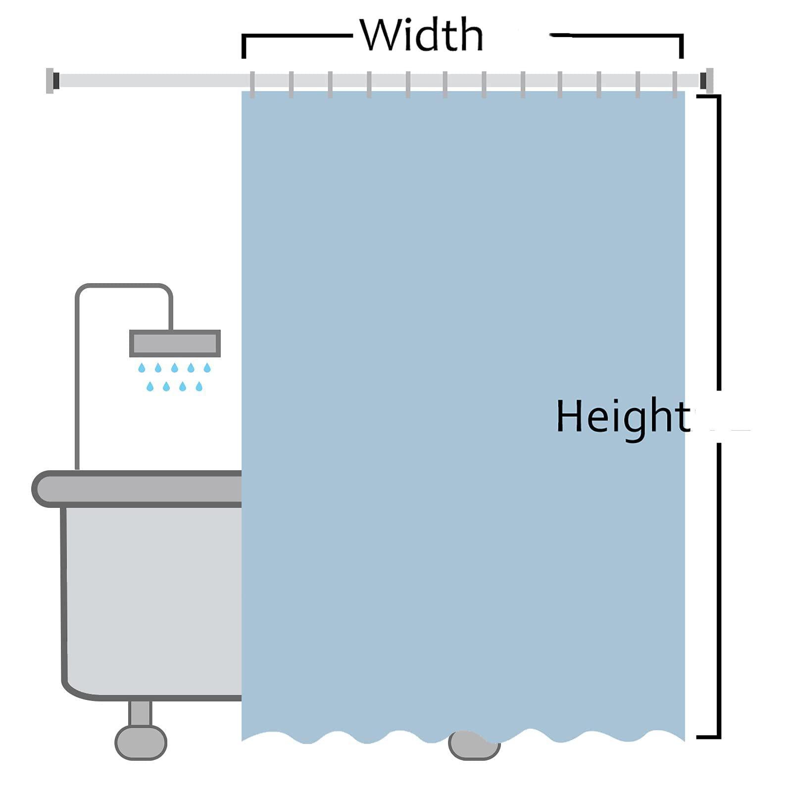 HOLEILUCK HOLEILUCK Grey Shower Curtains for Bathroom Shower Curtains Solid Gray Polyester Fabric Decoratived Modern Grey Shower Curtain 3D Shower Curtain Extra Long Shower Curtains 31x84in/WxL